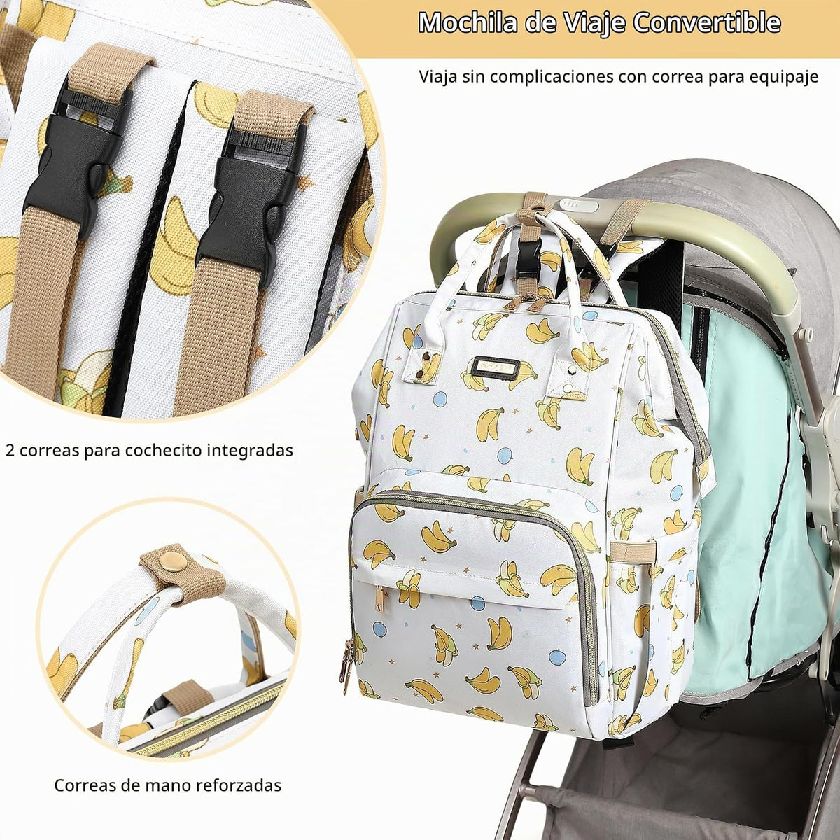 GAIVP Mochila para pañales, bolsas de pañales para bebés, niñas y n...