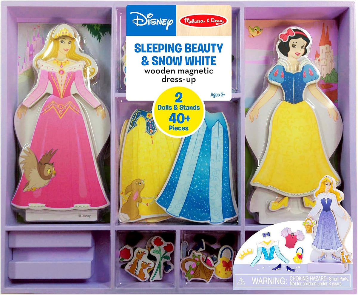 Juego de princesas de madera con vestidos magnéticos para vestirlas...