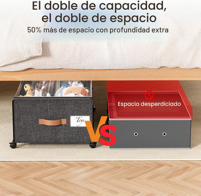 Yecaye Contenedores de almacenamiento debajo de la cama, se adaptan...