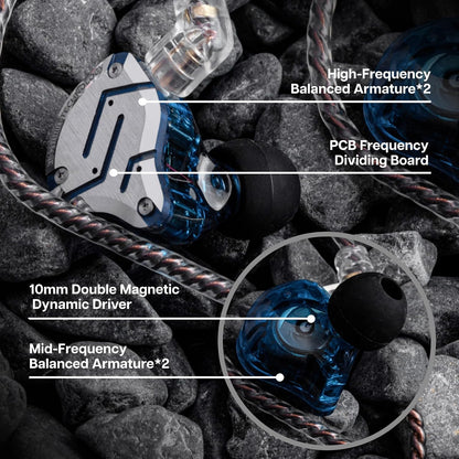 Linsoul KZ ZS10 Pro, auriculares intrauditivos HiFi con 5 controlad...