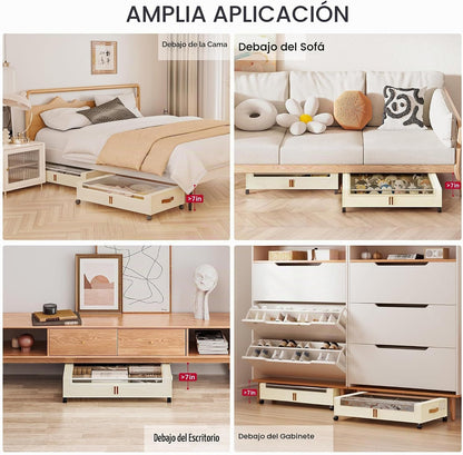 Yecaye Contenedores de almacenamiento debajo de la cama de 60 litro...