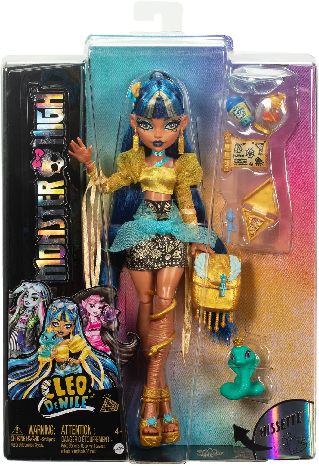 Monster High Cleo De Nile Doll in Golden Clothes | Momia en blusa r...
