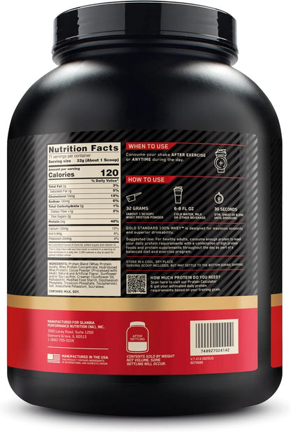Optimum Nutrition Gold Standard 100% proteína de suero en polvo, ch...