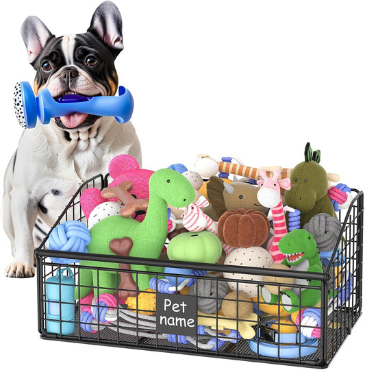 Kaiferty Cesta indestructible para juguetes para perros, caja de ju...