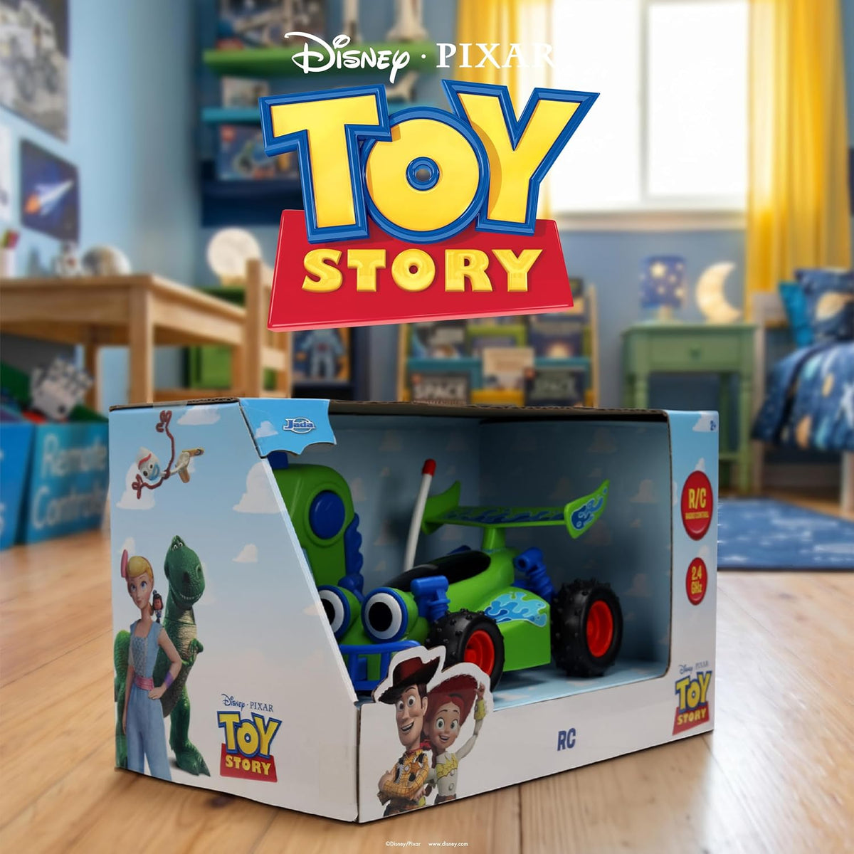Jada Toys 1:32 RC Toy Story RC Buggy - Auto de control remoto de fu...