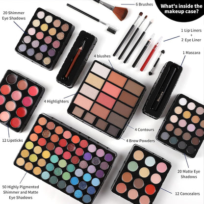 Set de regalo de maquillaje para mujeres y niñas, kit de maquillaje...