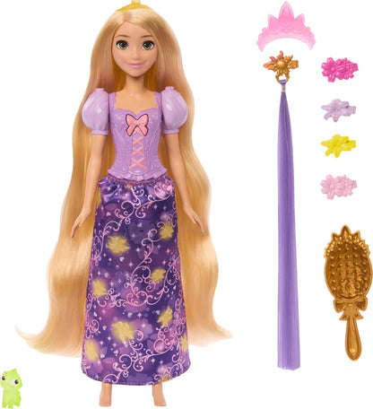 Mattel Disney Princess Rapunzel Fashion Doll con pelo iluminado y m...