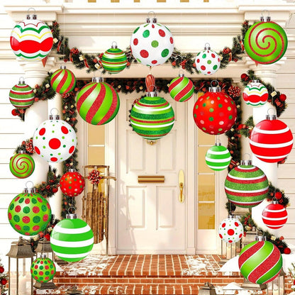 6 adornos colgantes de bolas de Navidad grandes, bolas decorativas...