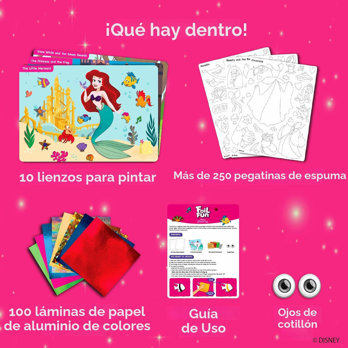 Skillmatics Foil Fun Disney Princess, kit de arte y manualidades |...