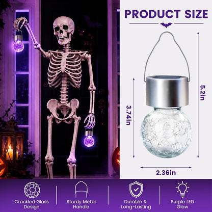 GIGALUMI Luces solares de Halloween Linternas solares colgantes al...