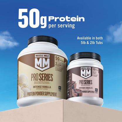 Muscle Milk Pro Series Proteína en polvo, sabor chocolate Knockout,...