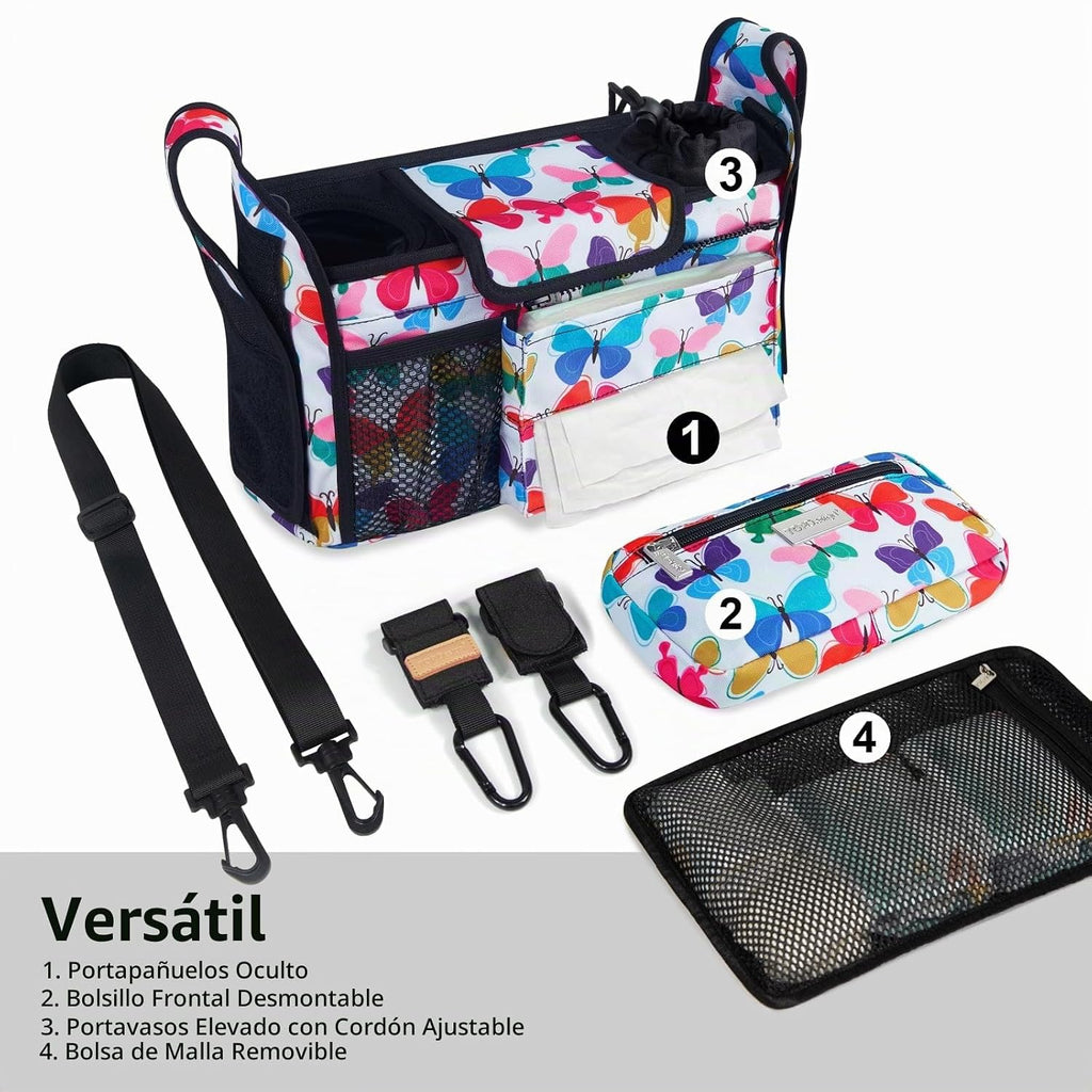 TOPDesign Organizador universal para cochecito de bebé, carrito de...