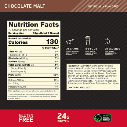 Optimum Nutrition Estándar dorado 100% Proteína de Suero de Leche e...