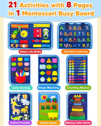 Exorany Busy Board Montessori Juguetes para niños pequeños, regalo...