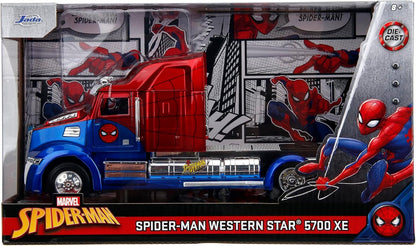 Jada Spider-Man Western Star 5700 XE Big Rig - Vehículo fundido a p...