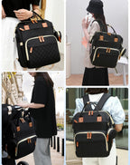 Lamroro Bolsa de pañales con cambiador, mochila de pañales 3 en 1 i...