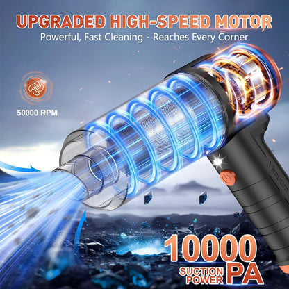 KMM Aspirador de mano para coche, aspiradora de mano 10000PA y plum...