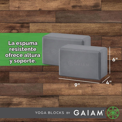 Gaiam Bloque de yoga \u2013 Espuma EVA sin látex \u2013 Superficie...