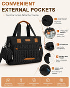 FHELAD Bolsa de pañales para mujer, bolsa de bebé con compartimento...