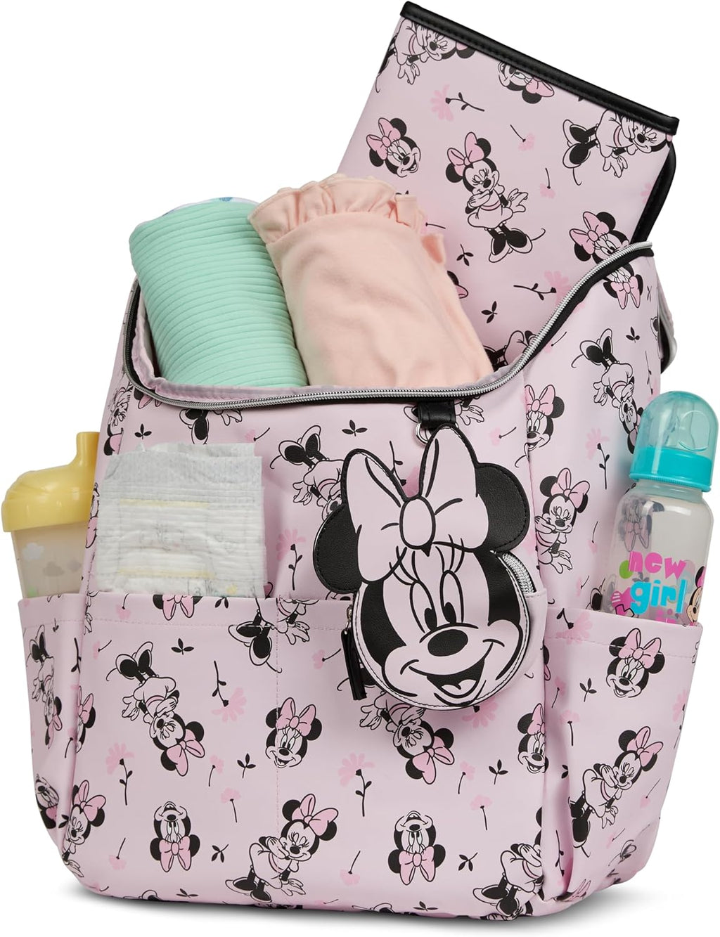 Disney Mochila para pañales con cambiador Minnie Mouse \u2013 Bolsa...