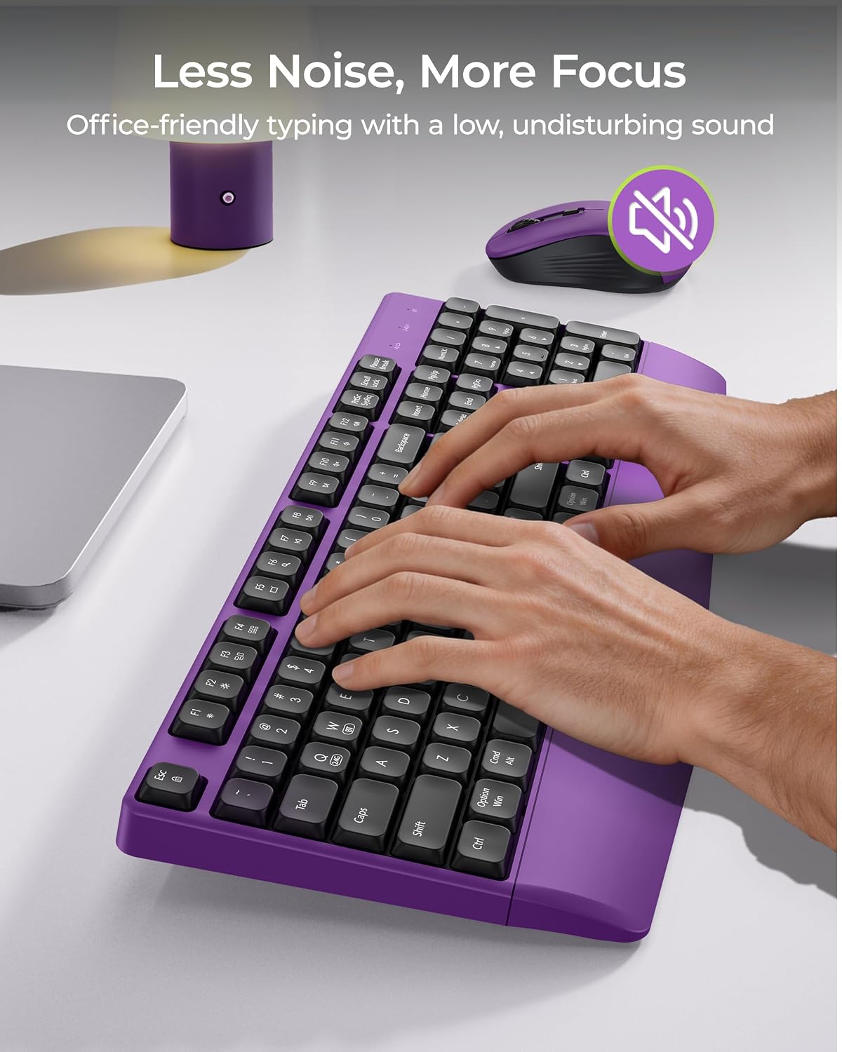 seenda COE200 Combo de teclado y mouse Bluetooth inalámbricos con |...