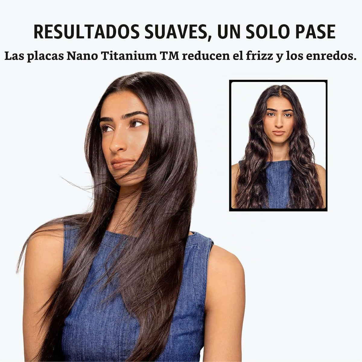 BabylissPRO Nano Titanium Plancha de pelo ultrafina, plancha plana...