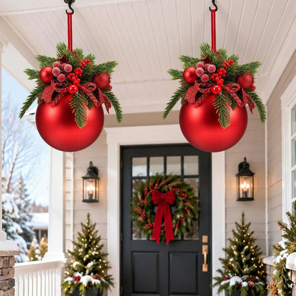 Foilswirl 2 adornos de bola de Navidad grandes de 10 pulgadas para...