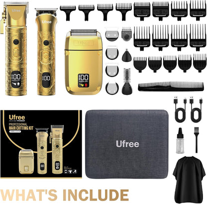 Ufree Cortadora de pelo para hombres, recortadora de barba, afeitad...