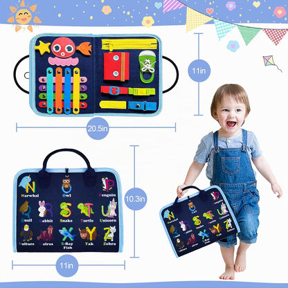 Gojmzo Busy Board Juguetes Montessori para Niños Pequeños y Niñas R...