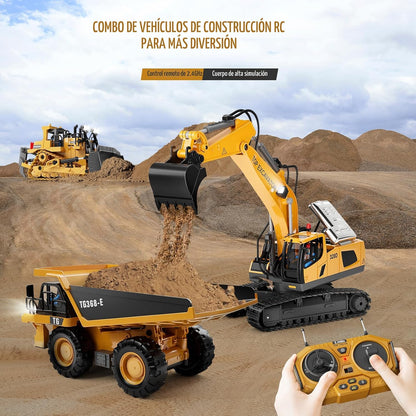 KIDMARKT - Camión volquete RC para niños, vehículo de construcción...