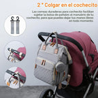 Bolsa de pañales con cambiador, mochila para bebé con cambiador ple...