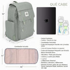 Parker Baby Co. - Mochila para pañales con cambiador, color salvia...