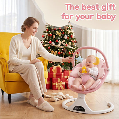 Columpio eléctrico para bebé con control remoto, 5 velocidades, por...