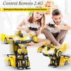 Qumcou Coche de Control Remoto Transformable 1:16, Juguetes para ni...