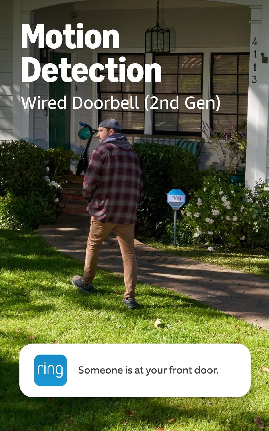 Videotimbre cableado Ring (modelo más reciente), gris moteado con A...