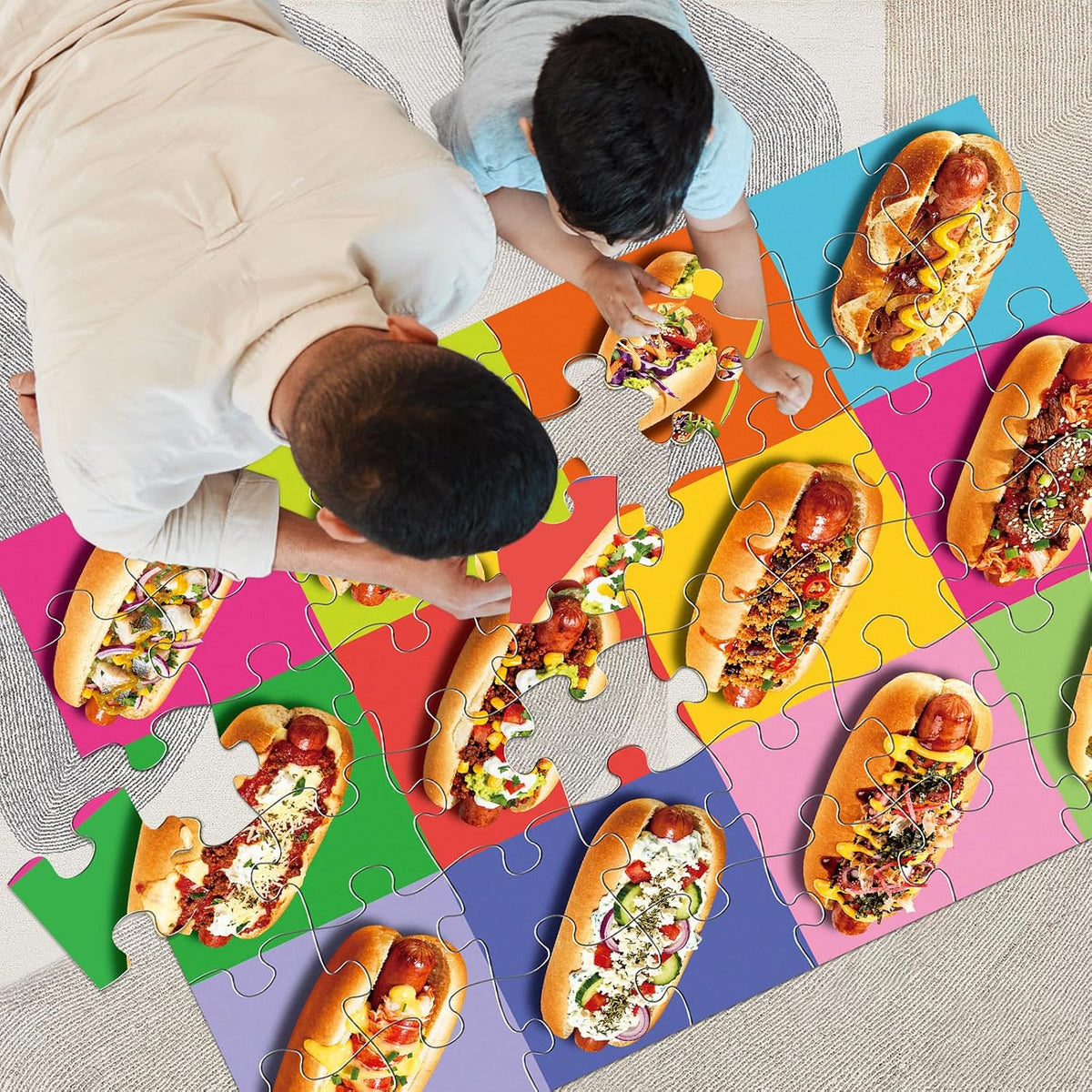 Rompecabezas de suelo jumbo para niños, rompecabezas de 48 piezas p...