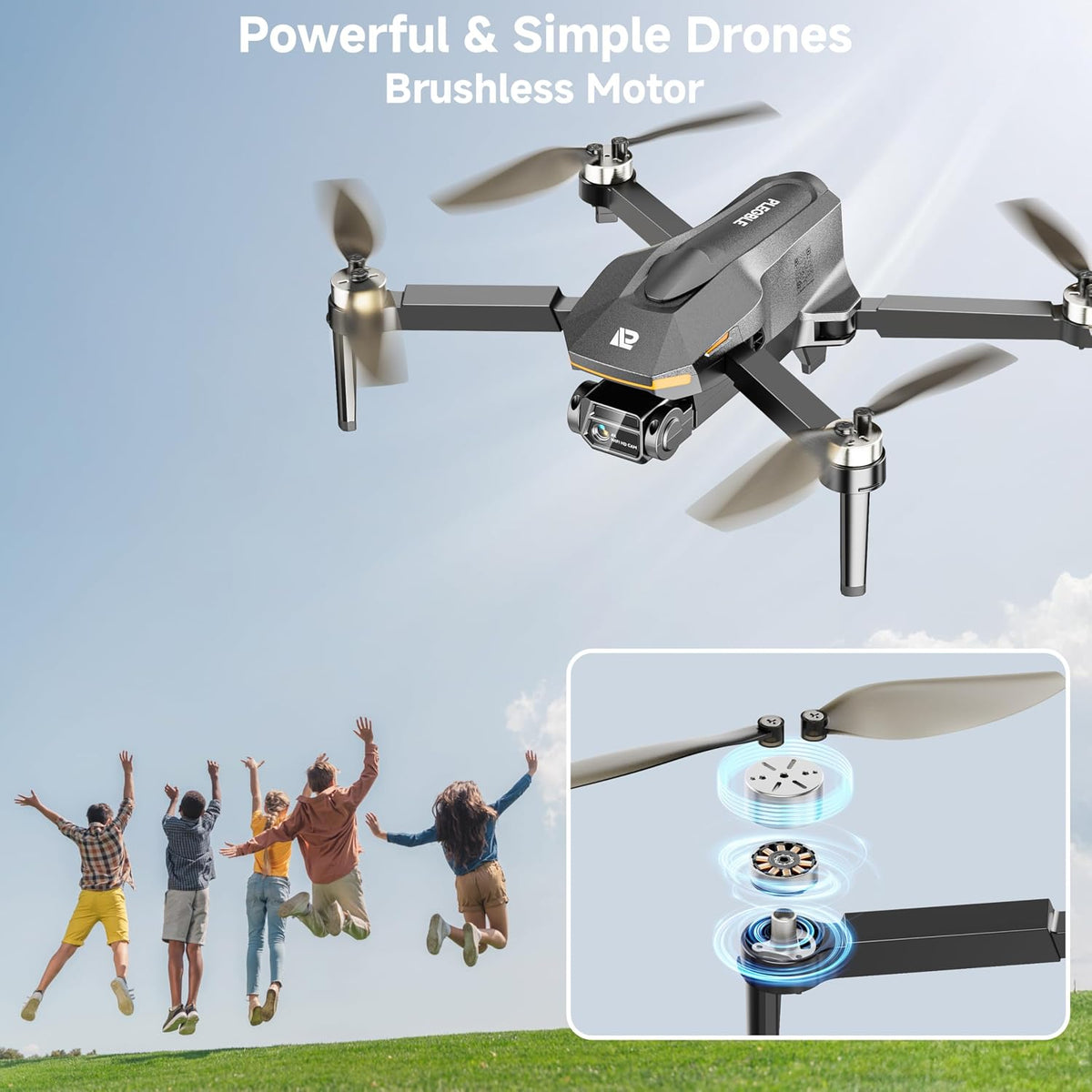 PLEGBLE Drones con cámara para adultos 4K, dron FPV para principian...