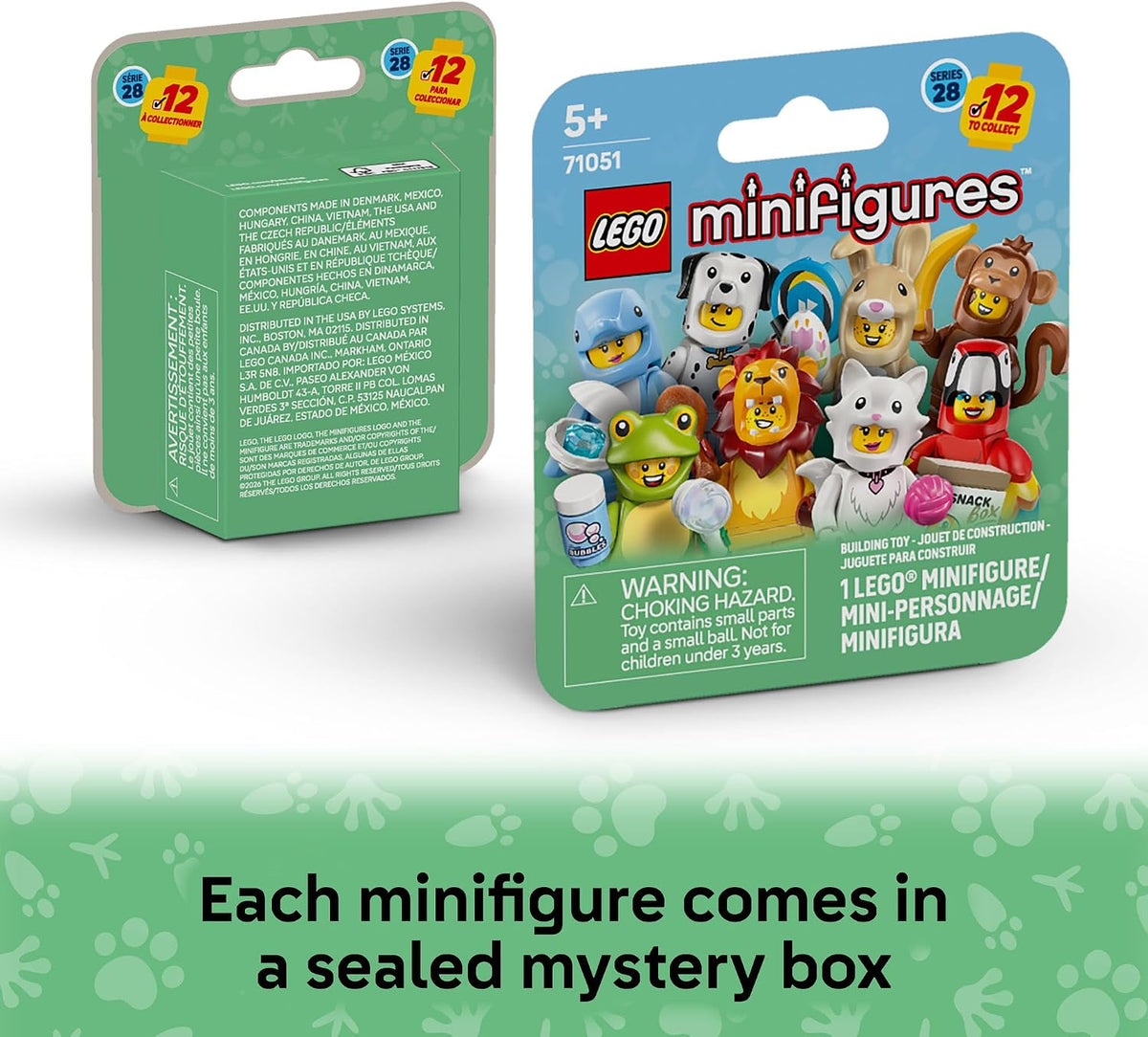 LEGO Minifigures Animal Series 28 Paquete de 6 66813 | Caja misteri...