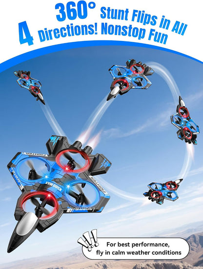 Avión RC para niños, avión con control remoto para niños y niñas, r...