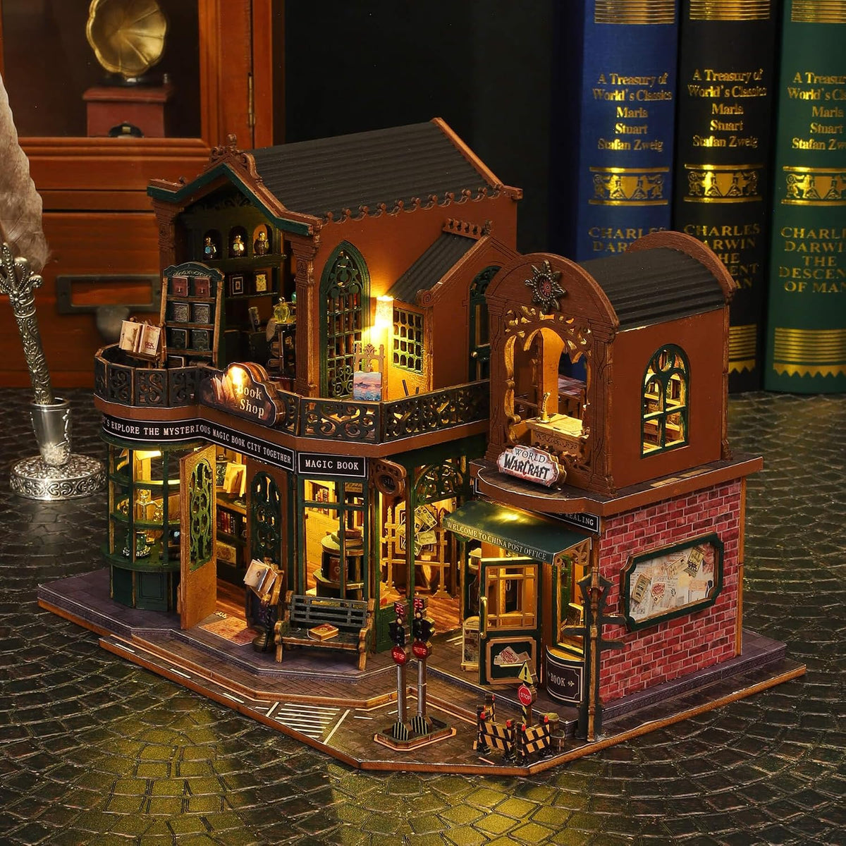 fifijoy Kit de casa de muñecas en miniatura, kits de casa pequeña,...