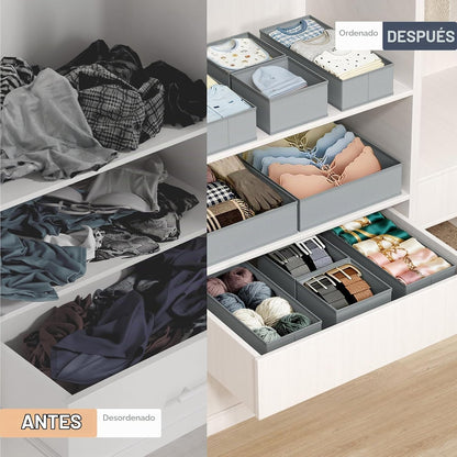 DIMJ Organizador de cajones de ropa, paquete de 12 organizadores de...
