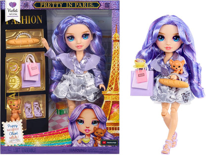 Rainbow High Pretty in Paris Fashion - Violet Willow (púrpura), muñ...