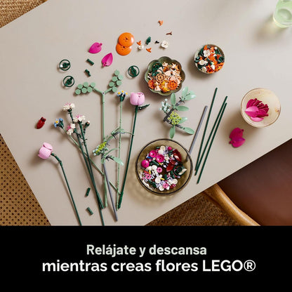 LEGO Botanicals 10342 - Juego de ramos de flores rosas para adultos...
