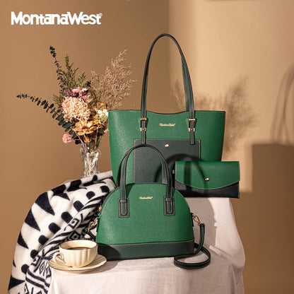 Montana West - Juego de 3 piezas de bolsos para mujer: bolso de man...