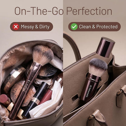 BS-MALL Brocha de maquillaje profesional con estuche de viaje, incl...