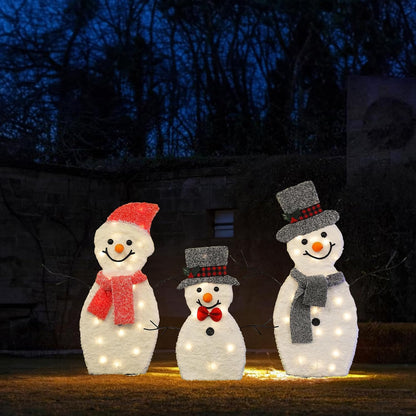 Dazzle Bright - Decoración navideña de muñeco de nieve 2D iluminado...