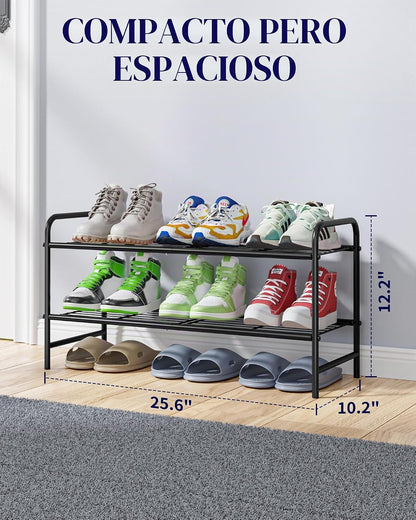 Kitsure Organizador de zapatos de acero inoxidable, 25.6" de ancho...