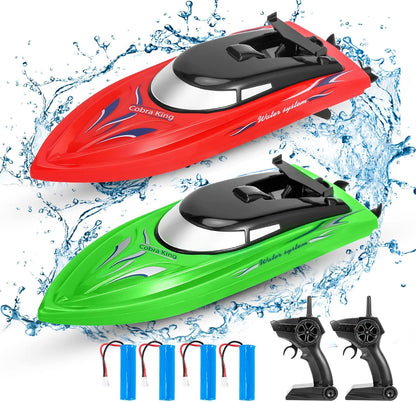 Lumiparty Paquete de 2 botes a control remoto, barcos de control re...