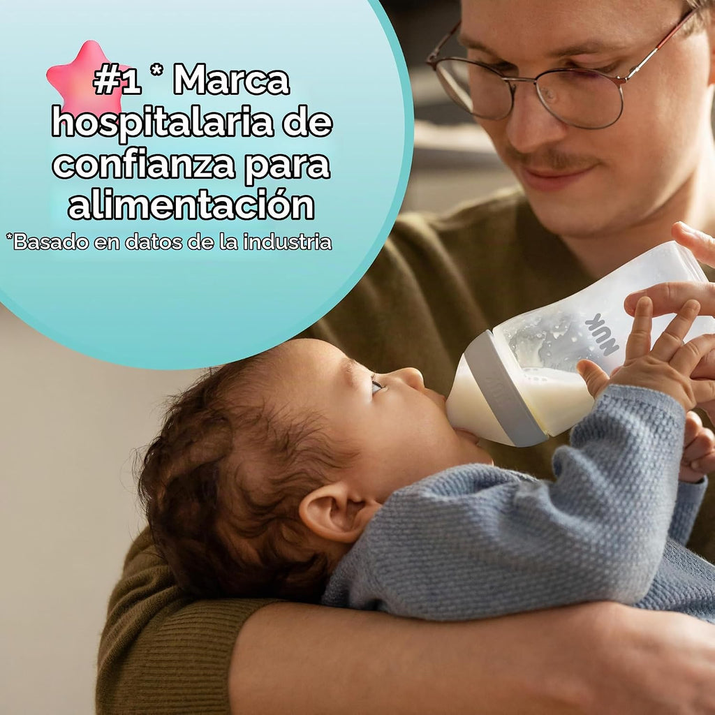 NUK Biberón Perfect Match Natural Transition, 5 oz, paquete de 2 |...