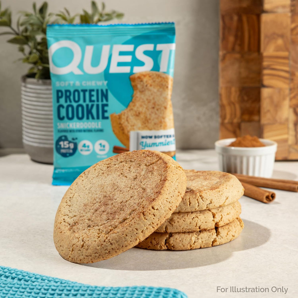 Quest Nutrition Snickerdoodle - Galleta de proteína, 0.53 oz de pro...